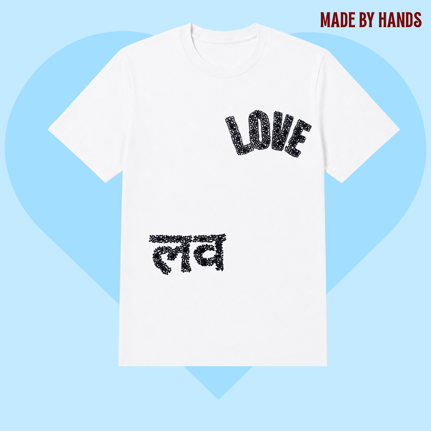 LOVE लव TSHIRT WHITE