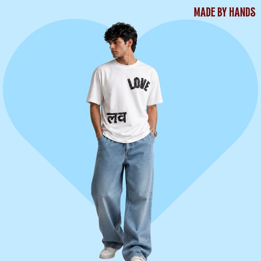 LOVE लव TSHIRT WHITE